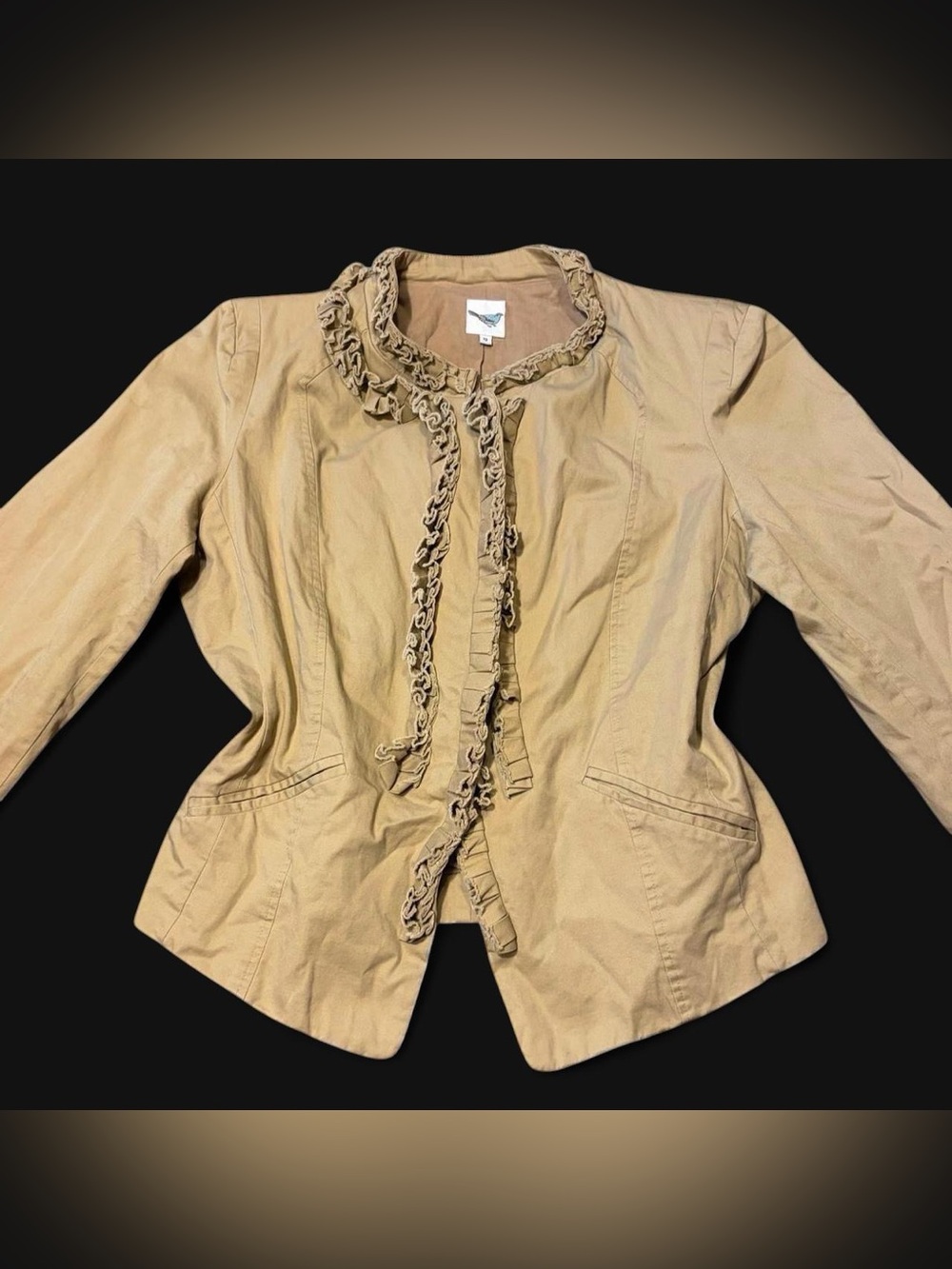 Y2K Grunge Ruffle Blazer Jacket!